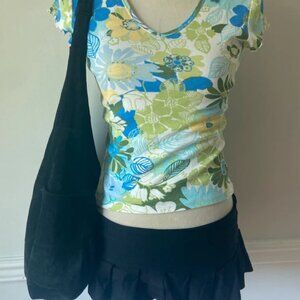 Y2k Vintage floral baby tee